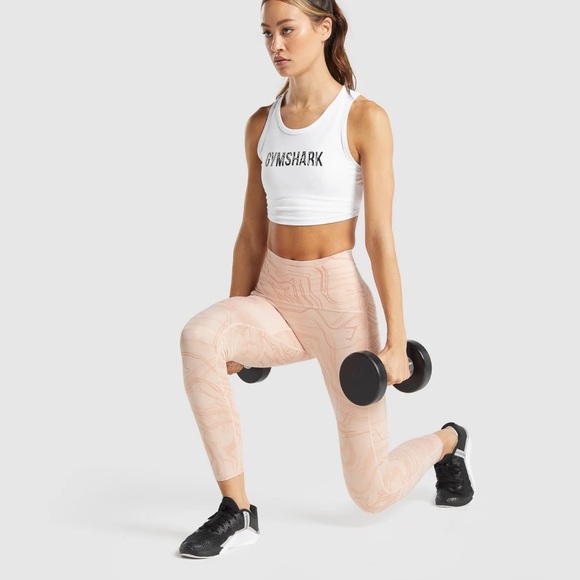 Gymshark GS Power Support leggings scrunch butt XS peach - Picture 7 of 11